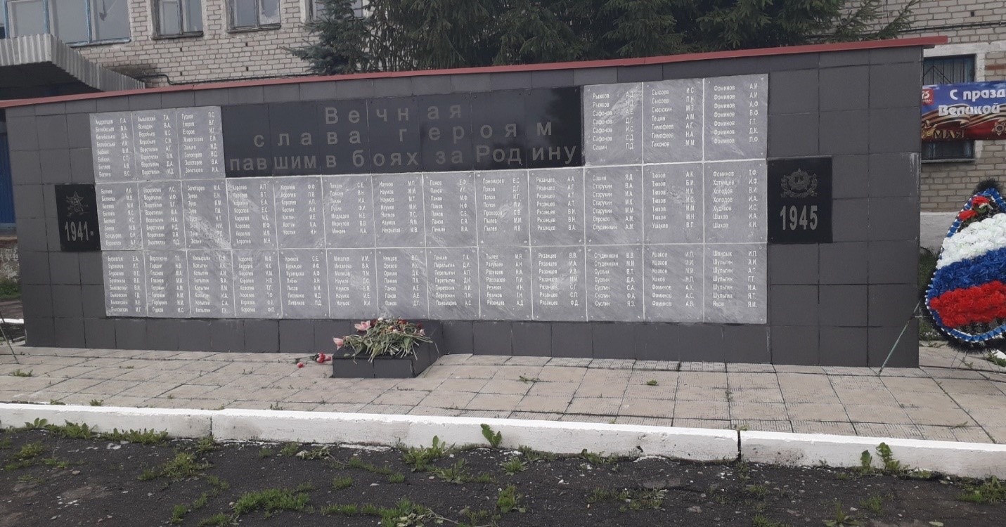 Военно – мемориальная стела.